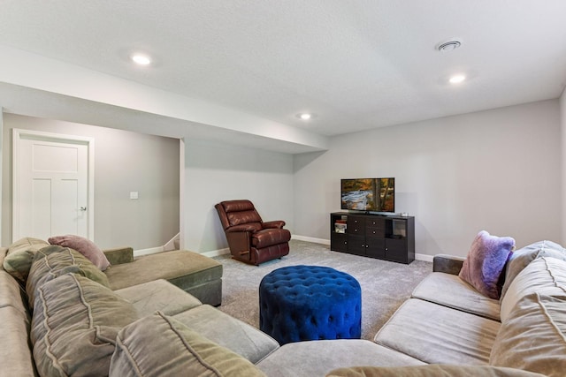 9222 Bridle Way, Victoria, MN 55386 - living room with carpet, baseboards, and recessed lighting