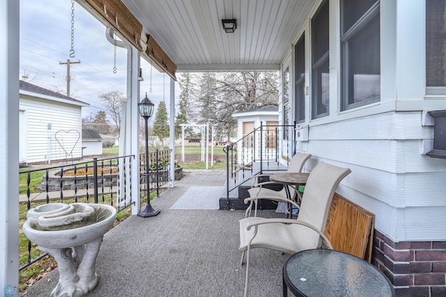 view of patio with covered porch
