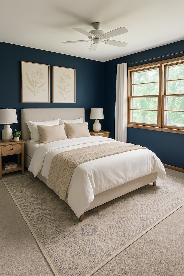 6617 Normandale Rd, Edina, MN 55435 - carpeted bedroom featuring ceiling fan