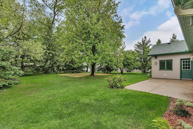 1108 Oak Pond Dr, Sartell, MN 56377 - view of green lawn featuring a patio area