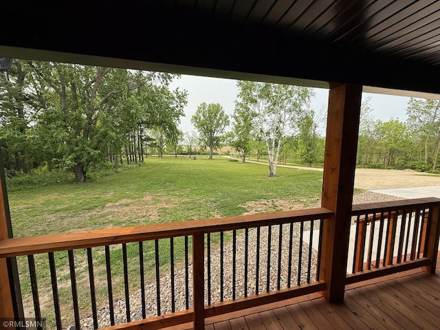 1616 130th Ave, Erin Prairie Twp, WI 54017 - deck featuring a yard