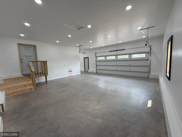 1616 130th Ave, Erin Prairie Twp, WI 54017 - garage with recessed lighting and baseboards