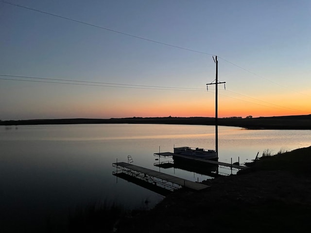 13739 429th Ave, Webster, SD 57274 - dock area with a water view and boat lift