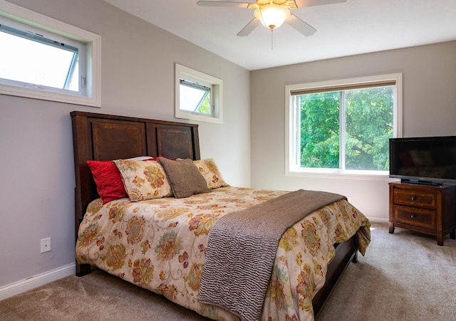 721 Quail Pkwy, Watertown, MN 55388 - bedroom featuring carpet flooring, baseboards, and ceiling fan