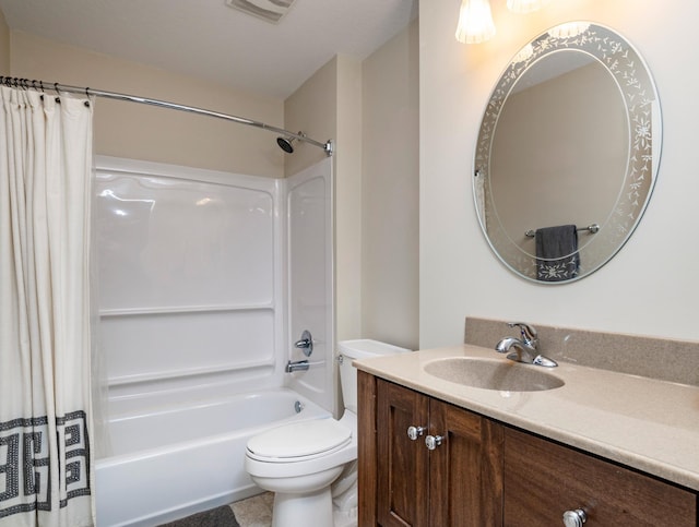 721 Quail Pkwy, Watertown, MN 55388 - bathroom with vanity, shower / bath combination with curtain, and toilet