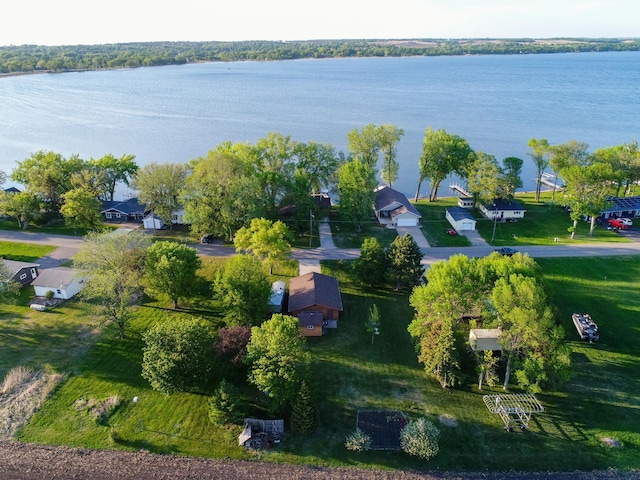 28604 Shore Dr, Starbuck, MN 56381 - aerial view of residential area featuring a large body of water