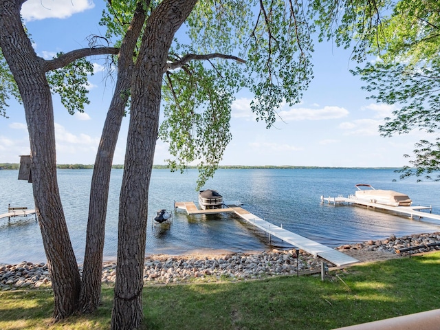 28604 Shore Dr, Starbuck, MN 56381 - dock featuring a water view