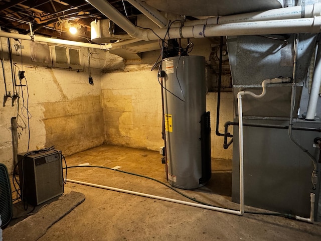 208 Cush St, Jackson, MN 56143 - unfinished below grade area with water heater and heating unit
