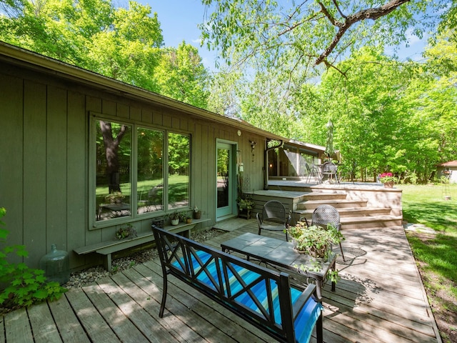 2536 Sandhill Ln NE, Carlos Twp, MN 56308 - view of wooden deck