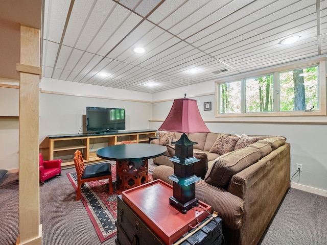 2536 Sandhill Ln NE, Carlos Twp, MN 56308 - living room featuring carpet floors and baseboards