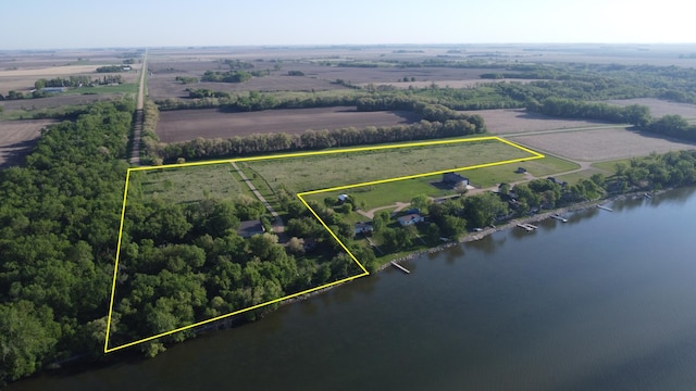 34373 State Highway 7, Foster Twp, MN 56225 - view of rural area featuring property parcel outlined and a large body of water