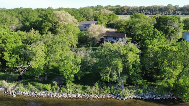 34373 State Highway 7, Foster Twp, MN 56225 - aerial view of property and surrounding area with a nearby body of water and a heavily wooded area