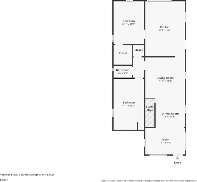 4959 5th St NE, Columbia Heights, MN 55421 - home floor plan