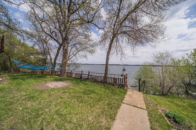 46568 Poss Beach Rd, Dunn Twp, MN 56572 - view of grassy yard featuring a water view
