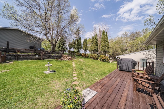 46568 Poss Beach Rd, Dunn Twp, MN 56572 - view of yard with a deck