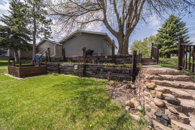 46568 Poss Beach Rd, Dunn Twp, MN 56572 - view of yard featuring stairway
