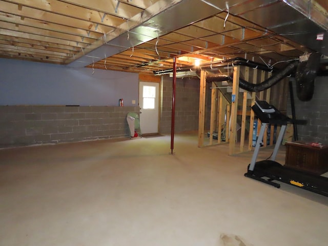 47375 Gone Golfin, Garrison, MN 56450 - basement with concrete block wall