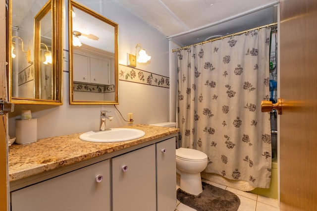 2671 Lake St E, Osakis, MN 56360 - full bathroom featuring tile patterned floors, toilet, and vanity
