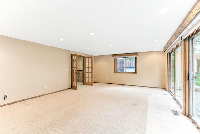 14308 Park Ave, Burnsville, MN 55337 - empty room featuring light carpet, recessed lighting, and baseboards
