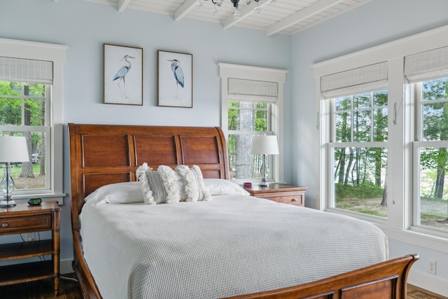 6024 Ojibwa Rd, Brainerd, MN 56401 - bedroom with beamed ceiling