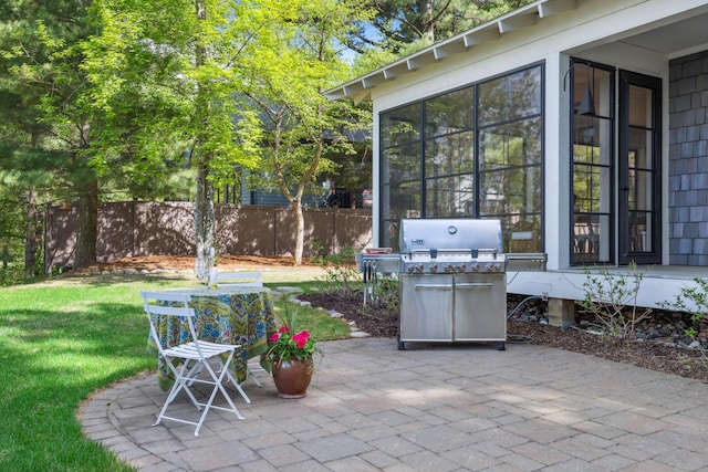 6024 Ojibwa Rd, Brainerd, MN 56401 - view of patio / terrace with a grill