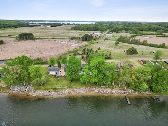45642 Devils Lake Rd, Edna Twp, MN 56573 - aerial view of property's location with a nearby body of water and rural landscape