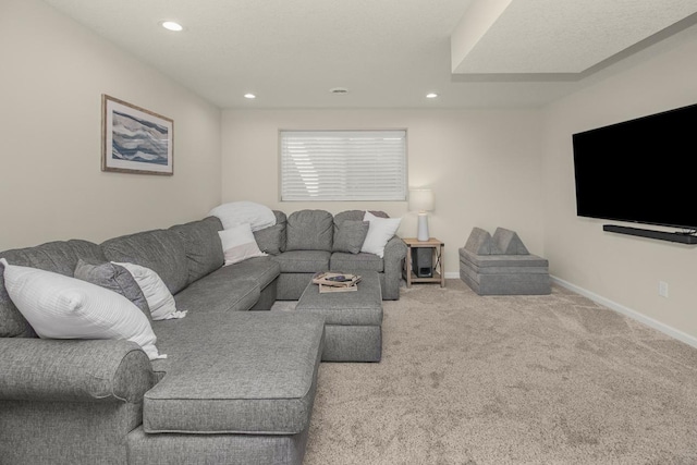 4132 Oakbrooke Curv, Eagan, MN 55122 - carpeted living area with recessed lighting and baseboards