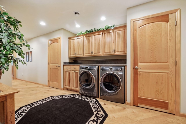 40335 Government Rd, Barry Twp, MN 55037 - laundry area with separate washer and dryer, recessed lighting, and cabinet space