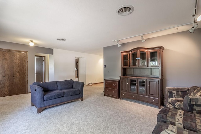 11197 608th Ave, Danville Twp, MN 56068 - living area featuring rail lighting and light carpet