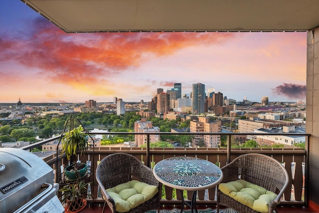 400 Groveland Ave Unit 1512, Minneapolis, MN 55403 - balcony with a view of city and grilling area
