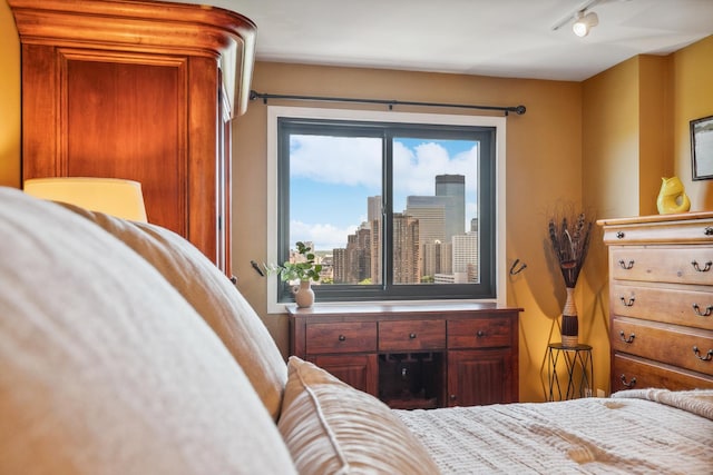 400 Groveland Ave Unit 1512, Minneapolis, MN 55403 - bedroom with rail lighting and a skyline view
