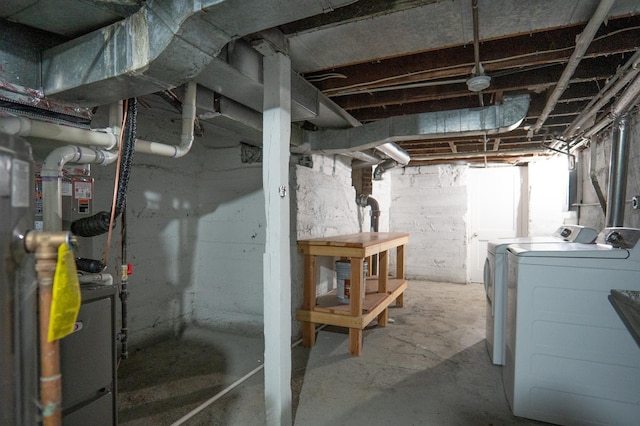 608 7th Ave S, Hopkins, MN 55343 - unfinished below grade area with washer and dryer