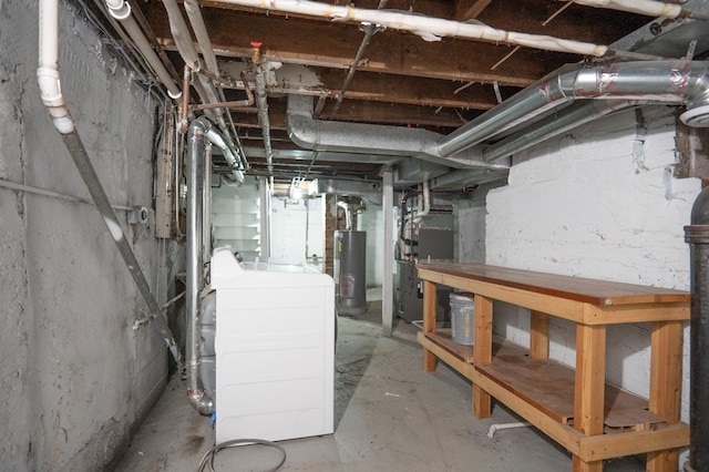 608 7th Ave S, Hopkins, MN 55343 - unfinished below grade area featuring gas water heater and heating unit