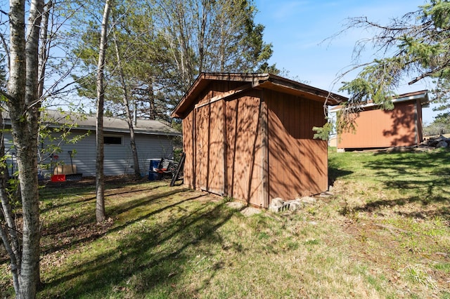 view of shed