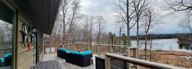 30091 Sunny Beach Rd, Harris Twp, MN 55744 - deck with a water view