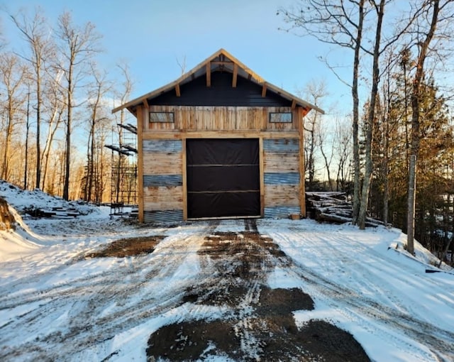 30091 Sunny Beach Rd, Harris Twp, MN 55744 - view of snow covered garage