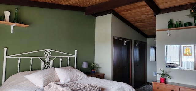 30091 Sunny Beach Rd, Harris Twp, MN 55744 - bedroom featuring wooden ceiling