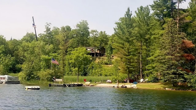 30091 Sunny Beach Rd, Harris Twp, MN 55744 - water view with a floating dock