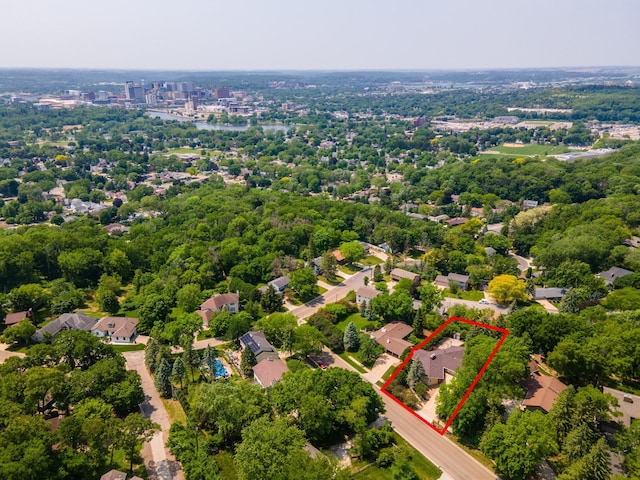 1723 Teton Ln NE, Rochester, MN 55906 - aerial view of property's location featuring property parcel outlined