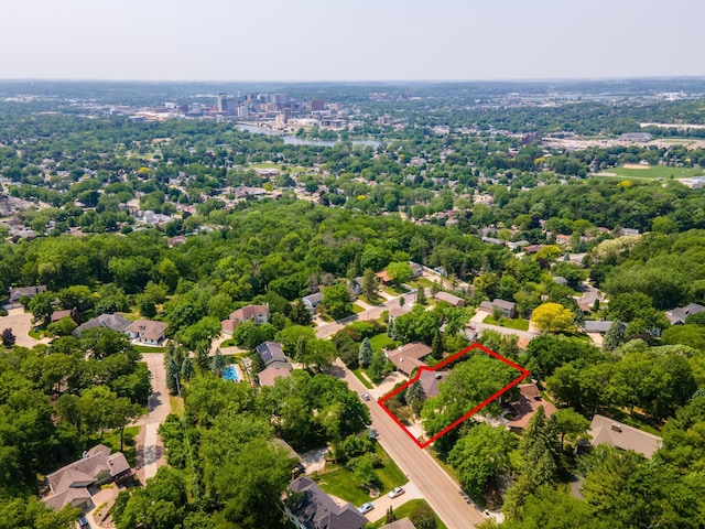 1723 Teton Ln NE, Rochester, MN 55906 - aerial overview of property's location with property parcel outlined