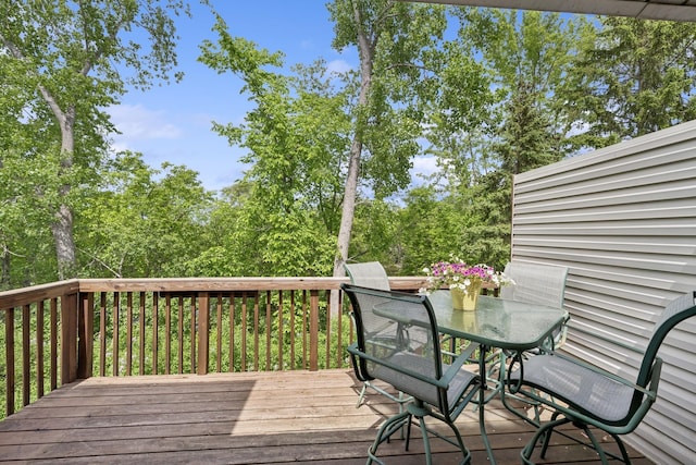 1301 Crestridge Ln, Eagan, MN 55123 - wooden deck featuring outdoor dining space