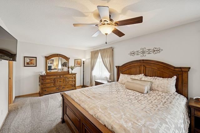 1301 Crestridge Ln, Eagan, MN 55123 - bedroom featuring light colored carpet, a ceiling fan, and baseboards