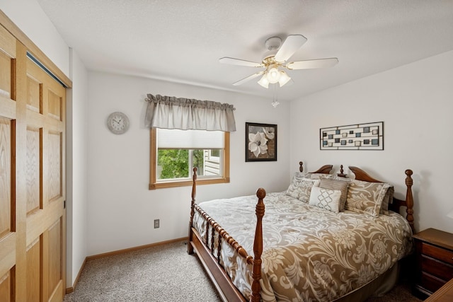 1301 Crestridge Ln, Eagan, MN 55123 - bedroom with carpet, baseboards, and a ceiling fan