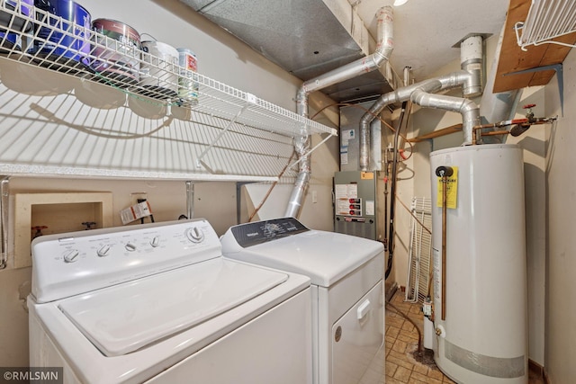 7475 110th St W, Bloomington, MN 55438 - laundry room with water heater and washer and clothes dryer