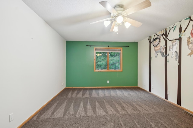 342 Soo Line Rd, Troy Twp, WI 54016 - carpeted spare room with baseboards and ceiling fan