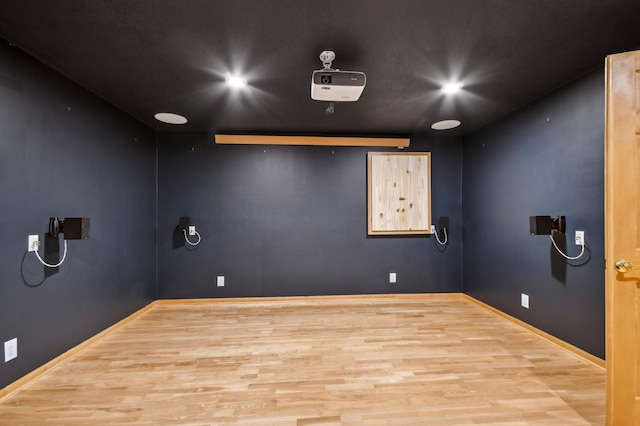 342 Soo Line Rd, Troy Twp, WI 54016 - cinema room featuring wood finished floors and baseboards