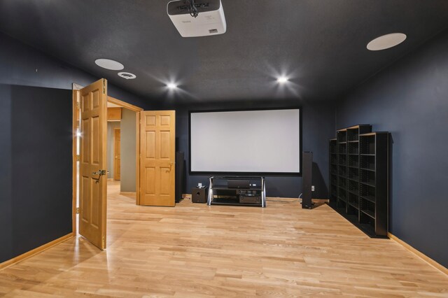 342 Soo Line Rd, Troy Twp, WI 54016 - home theater room with wood finished floors and baseboards