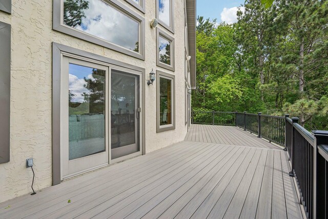 342 Soo Line Rd, Troy Twp, WI 54016 - view of wooden deck
