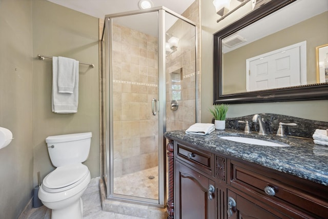 18120 Hummingbird Rd, Deephaven, MN 55391 - bathroom with a shower stall, toilet, and vanity