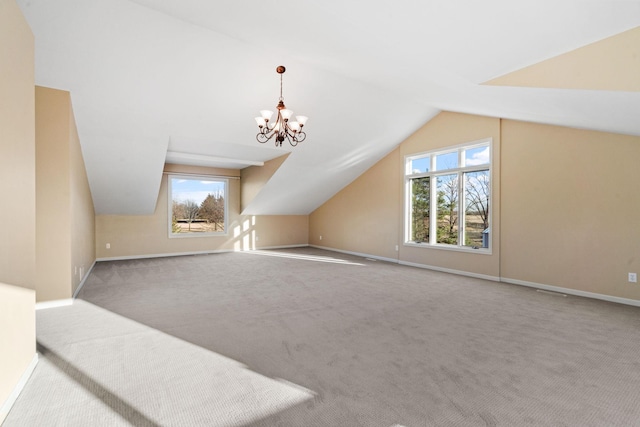 5230 Rebecca Park Trl, Greenfield, MN 55357 - additional living space with carpet, lofted ceiling, plenty of natural light, and baseboards